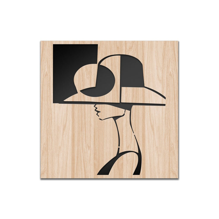 WOMAN STYLE - Quadro arredo LASERCUT composito Legno e PVC Misura: 40x40 cm