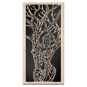 WOMAN TREE - Quadro arredo LASERCUT composito Legno e PVC Misura: 70x140 cm