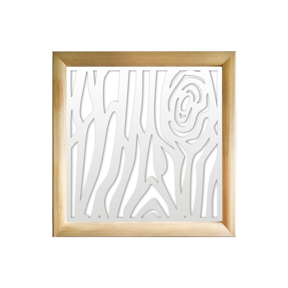 WOOD - Moduli Decorativi in Legno e PVC Misura: 98x98 cm, Colore: bianco