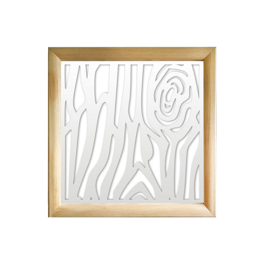 WOOD - Moduli Decorativi in Legno e PVC Misura: 48x48 cm, Colore: bianco