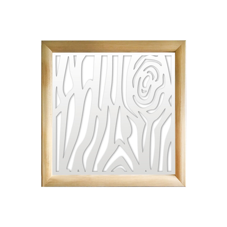 WOOD - Moduli Decorativi in Legno e PVC Misura: 48x48 cm, Colore: bianco