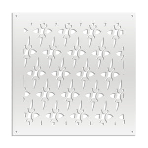 ZED - Pannello in PVC traforato - Parasole Colore: bianco, Misura: 98x98 cm