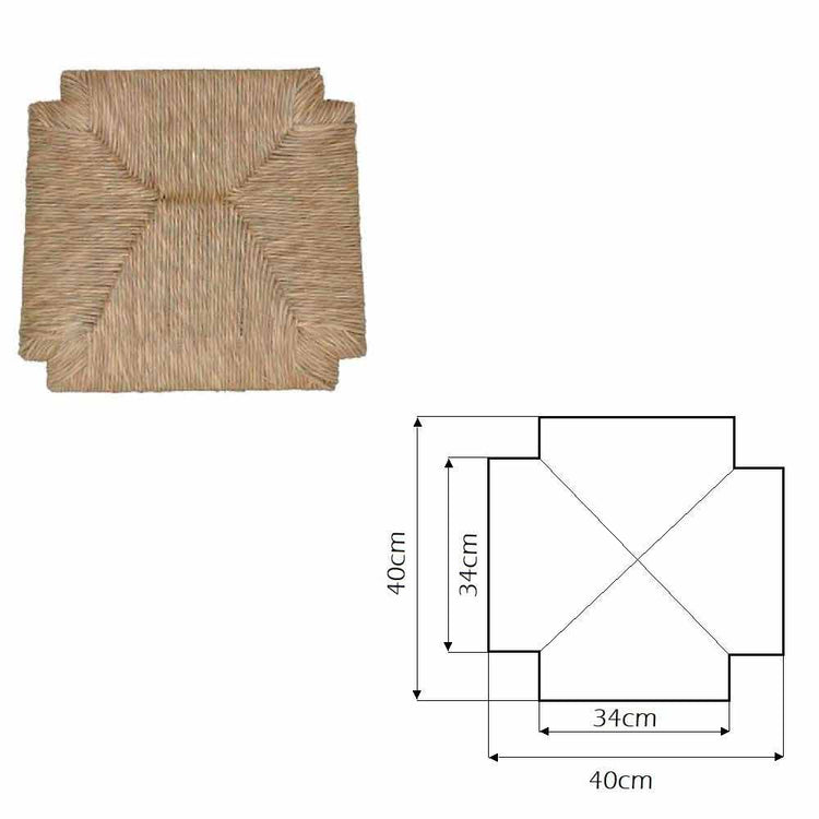 Sedile in paglia palustre per sedia taverna 40x40 