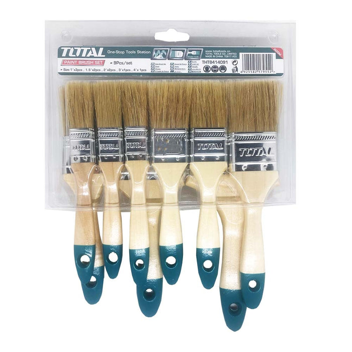 Set pennelli manico legno 9 pz - Total TOTTHT8414091