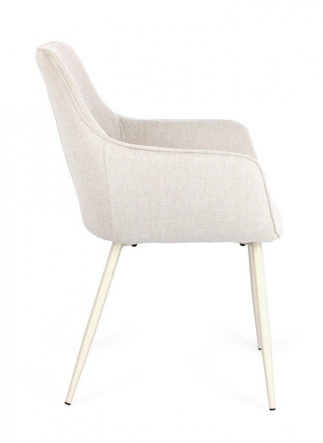 Sedia Beige/Beige (2 Pezzi) - CORA