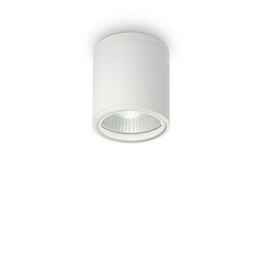 Plafoniera Moderna Gun Alluminio Bianco 1 Luce Gu10