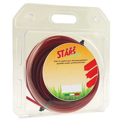 Filo x decespugliatore quadro corallo stars mm 4,0 mt  15 (2 pezzi) Stars 