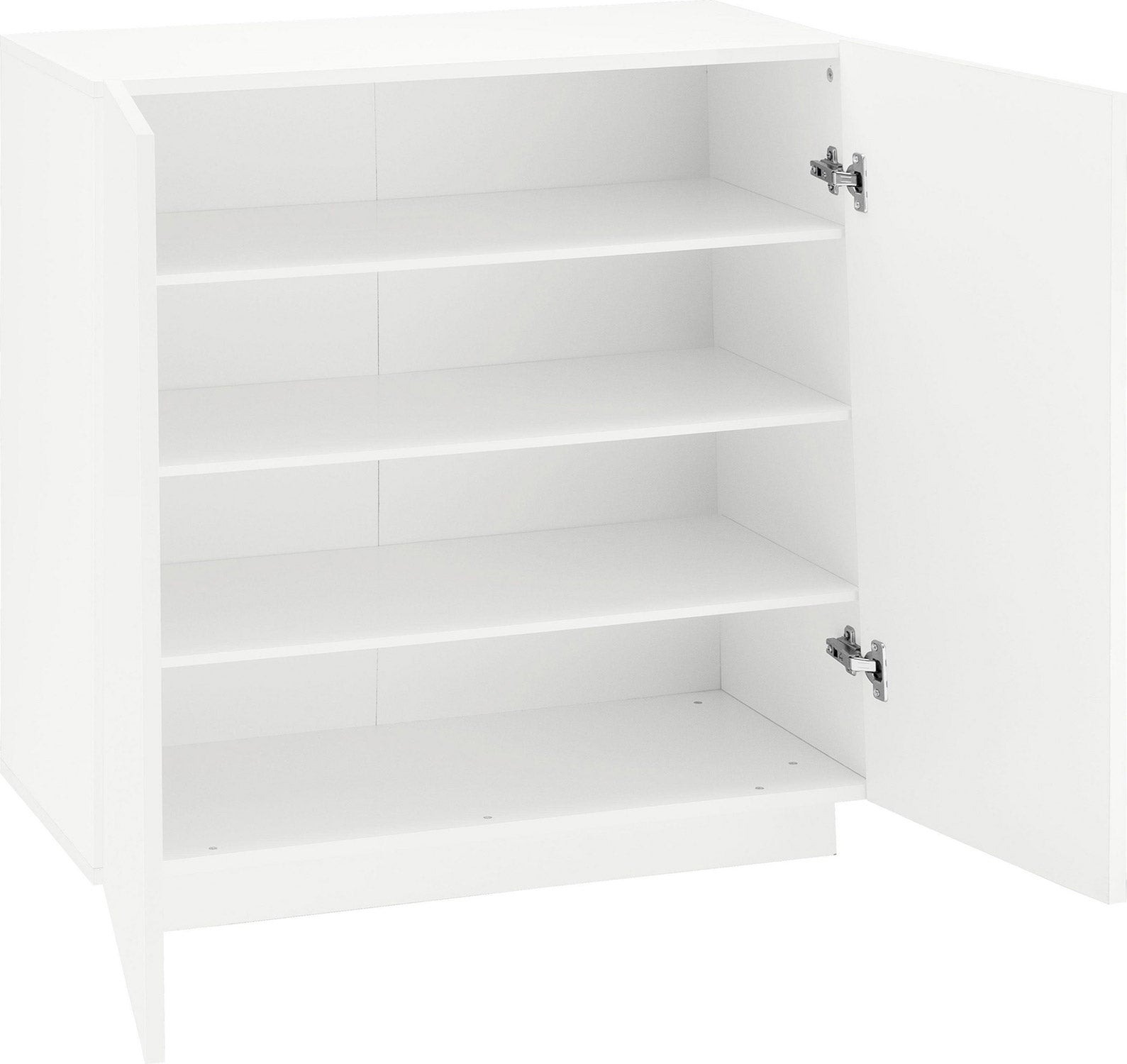 Scarpiera 2 Ante Battenti 80,4x38x86 cm Vega Bianco Lucido