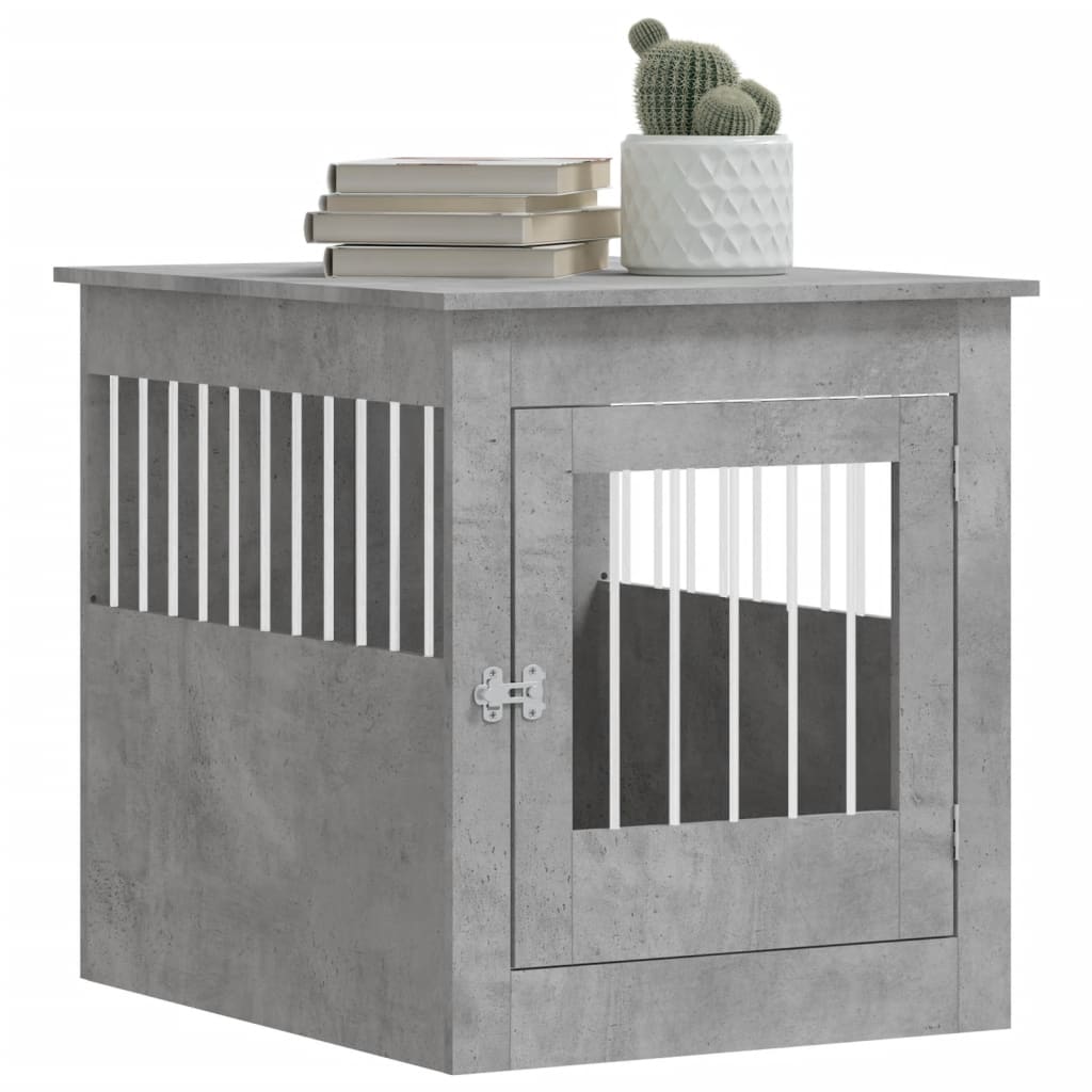 Gabbia Cani Arredamento Grigio Cemento 64,5x80x71cm Multistrato