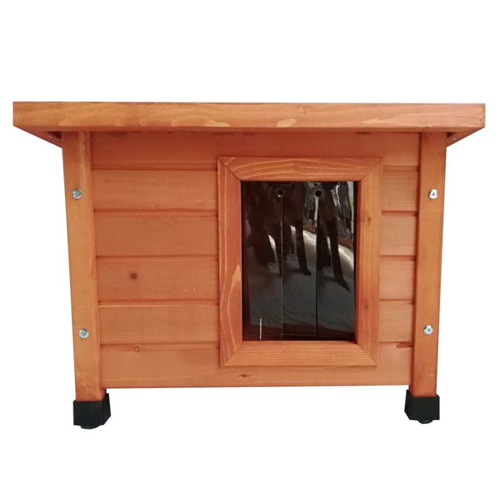 Pet Casetta per Gatti da Esterno XL 68,5x54x51,5 cm Legno Marrone