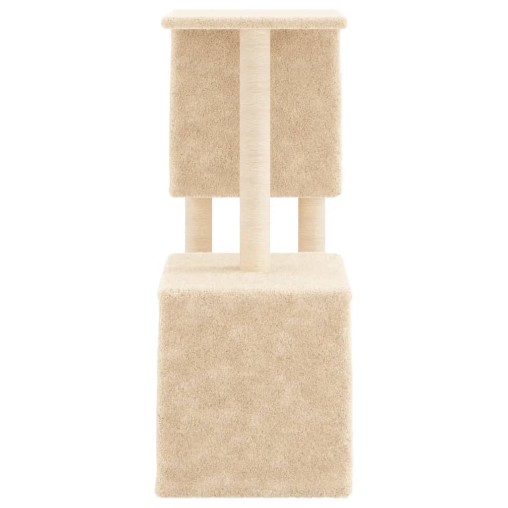 Albero per Gatti con Tiragraffi in Sisal Crema 86 cm