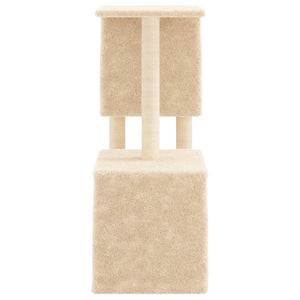 Albero per Gatti con Tiragraffi in Sisal Crema 86 cm