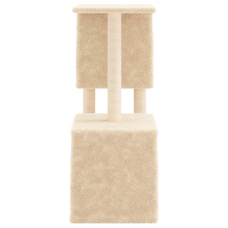 Albero per Gatti con Tiragraffi in Sisal Crema 86 cm