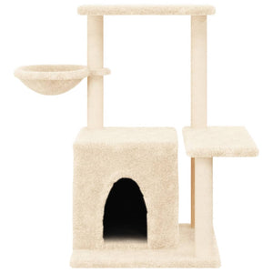 Albero per Gatti con Tiragraffi in Sisal Crema 83 cm