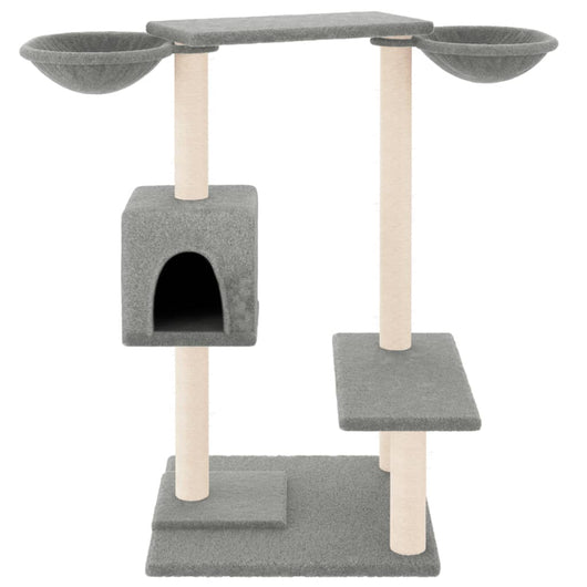 Albero per Gatti con Tiragraffi Grigio Chiaro 82 cm