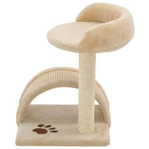 Albero per Gatti con Tiragraffi in Sisal 40 cm Beige e Marrone