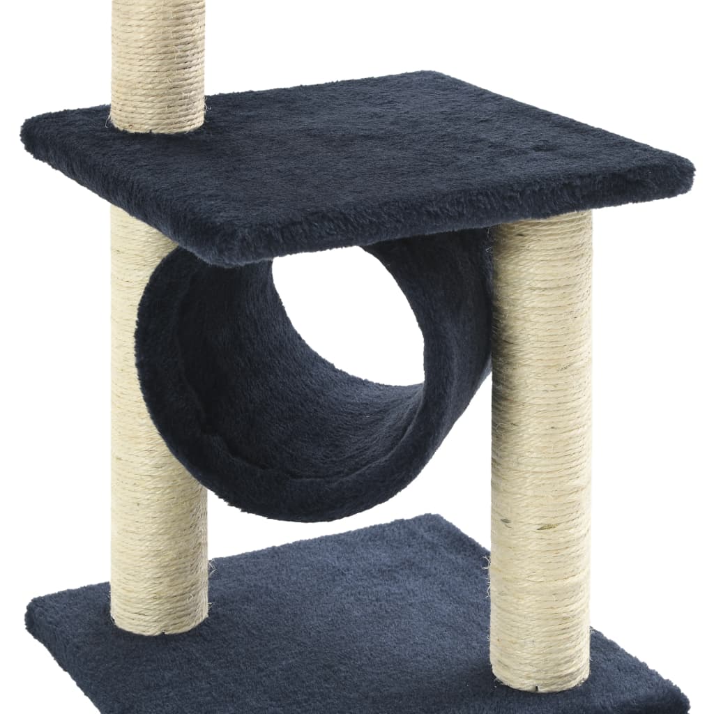 Albero per Gatti con Tiragraffi in Sisal 65 cm Blu Scuro