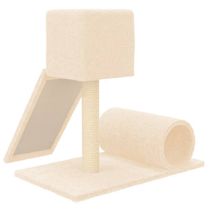 Albero per Gatti con Tiragraffi in Sisal Crema 59 cm