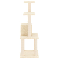 Albero per Gatti con Tiragraffi in Sisal Crema 105 cm