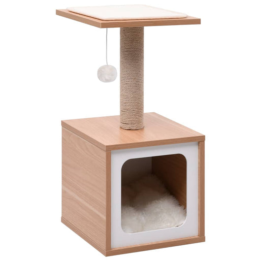 Albero per Gatti con Tappeto Tiragraffi in Sisal 62 cm