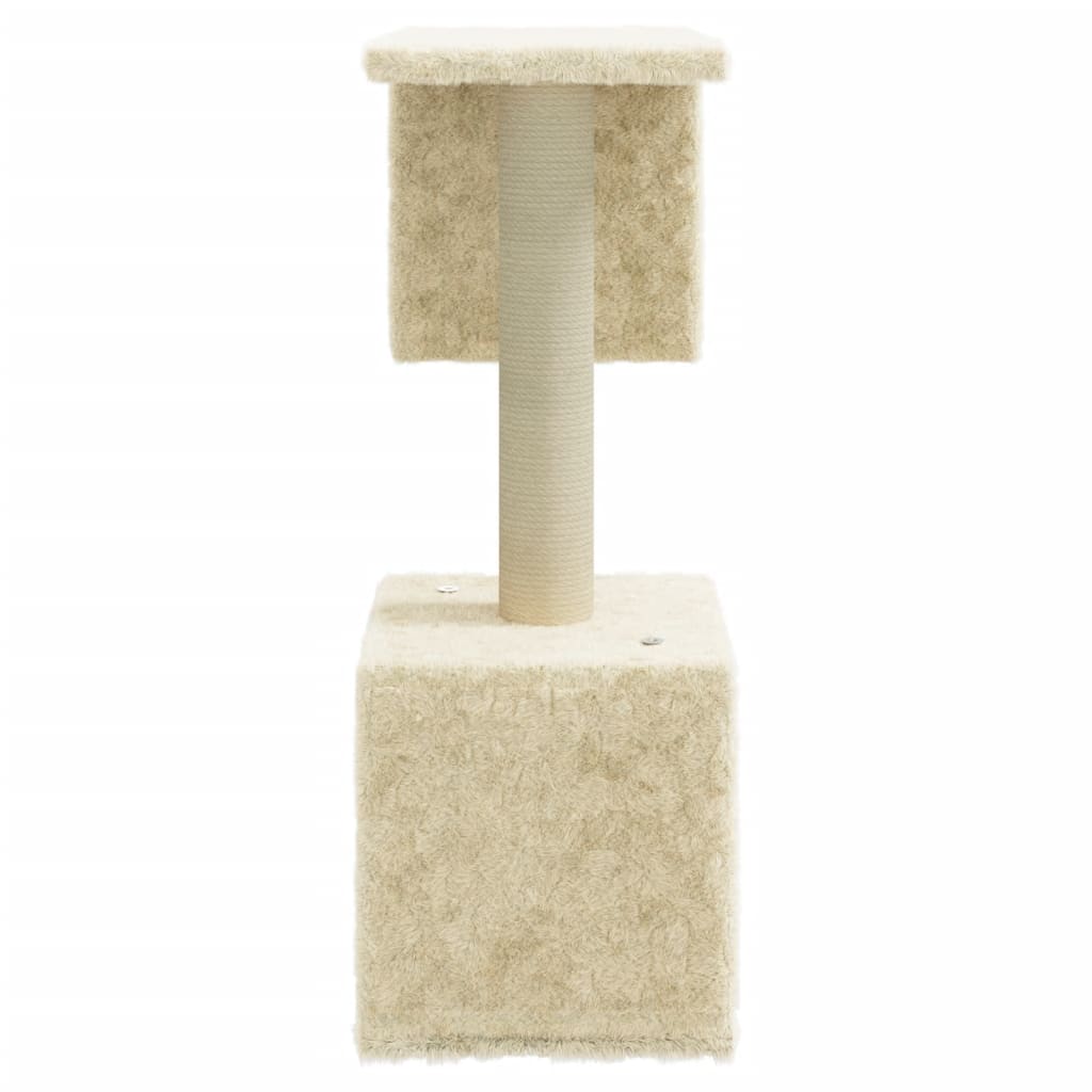 Albero per Gatti con Tiragraffi in Sisal Crema 60 cm