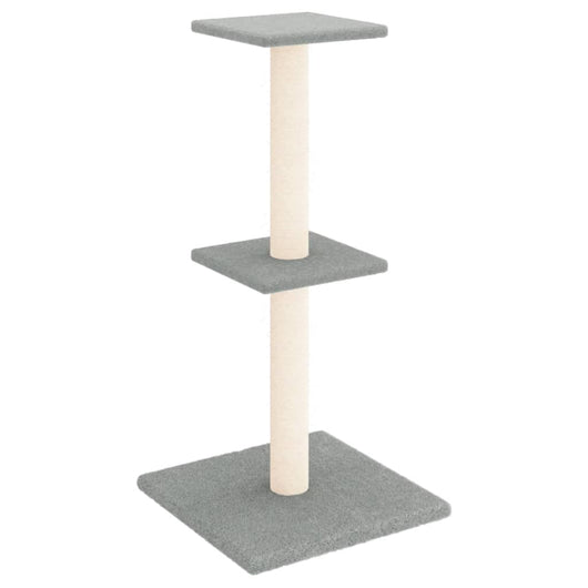 Albero per Gatti con Tiragraffi in Sisal Grigio Chiaro 73 cm