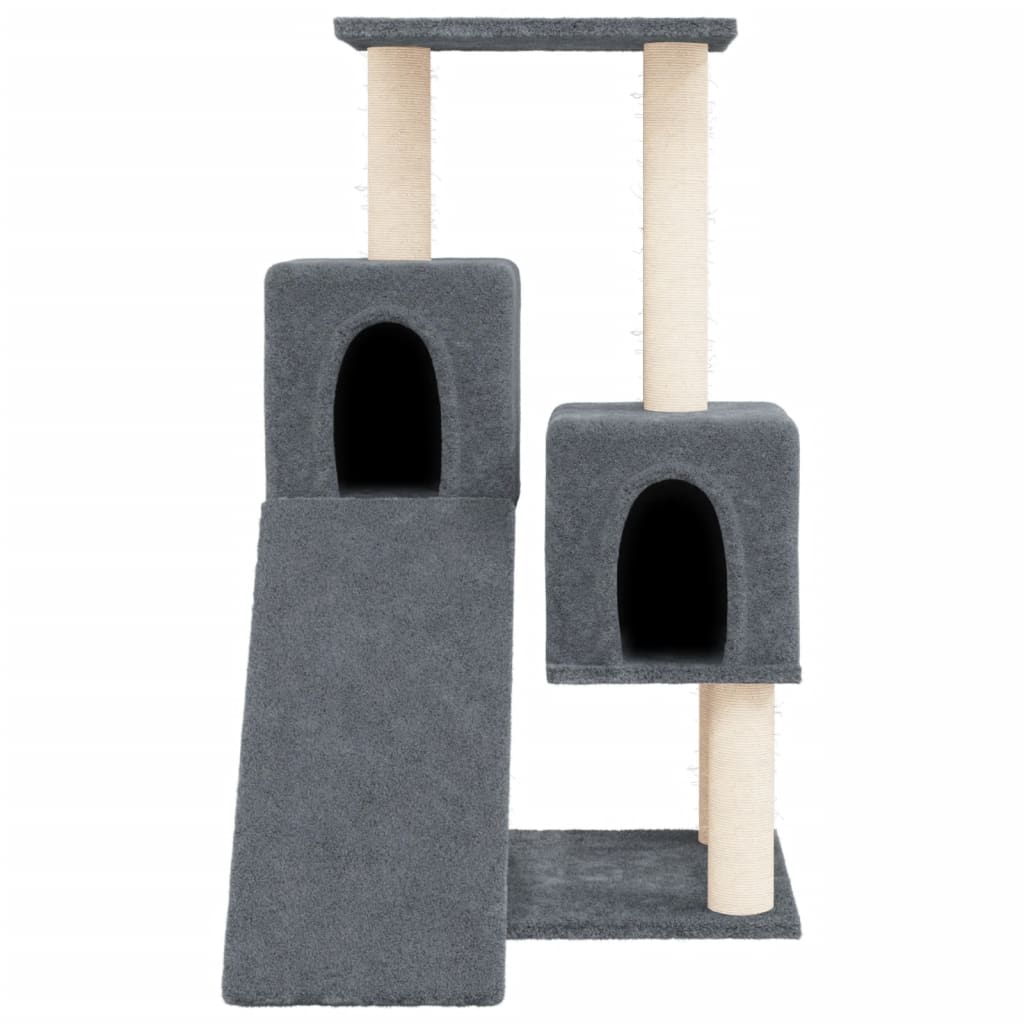 Albero per Gatti con Tiragraffi in Sisal Grigio Scuro 82 cm