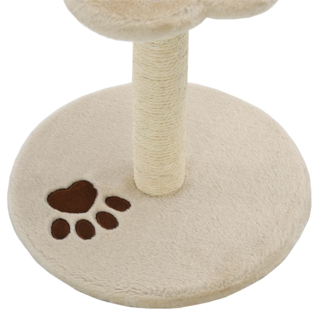 Albero per Gatti con Tiragraffi in Sisal 40 cm Beige e Marrone