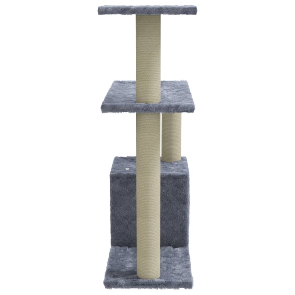 Albero per Gatti con Tiragraffi in Sisal Grigio Chiaro 70 cm