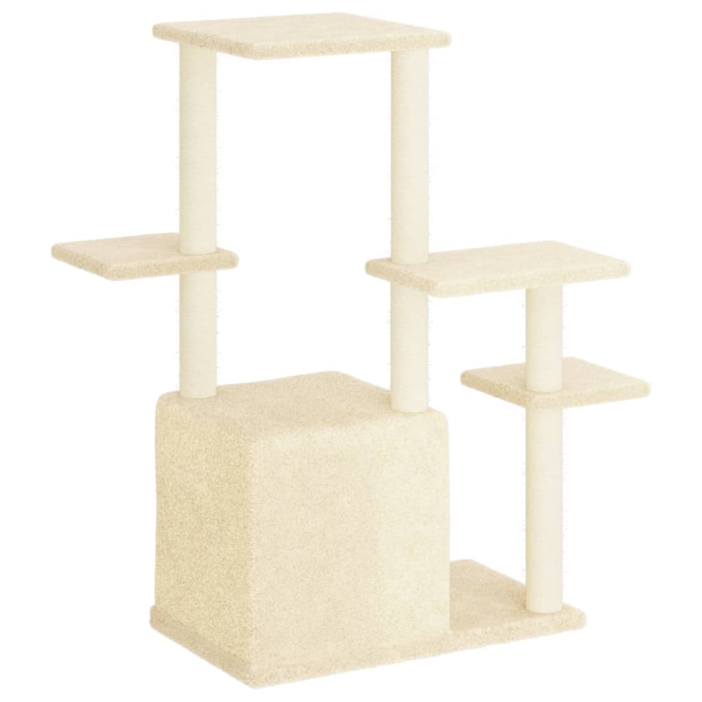 Albero per Gatti con Tiragraffi in Sisal Crema 97,5 cm