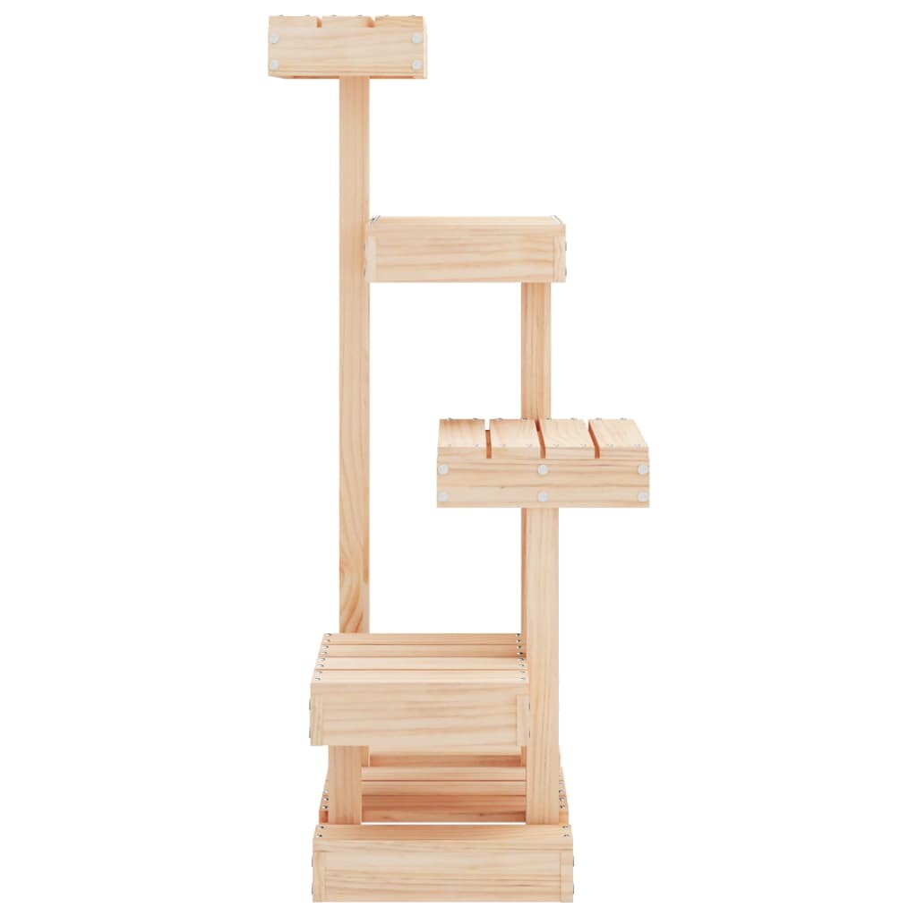 Albero per Gatti 45,5x49x103 cm in Legno Massello di Pino