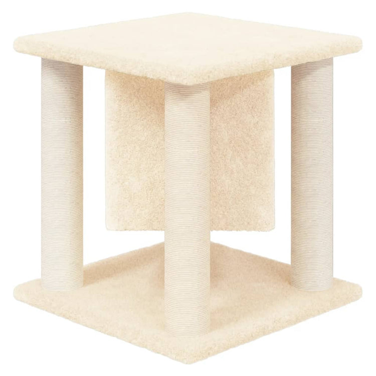 Albero per Gatti con Tiragraffi in Sisal Crema 37 cm