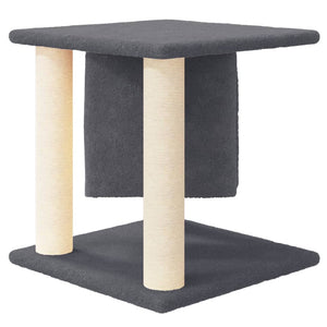 Albero per Gatti con Tiragraffi in Sisal Grigio Scuro 37 cm