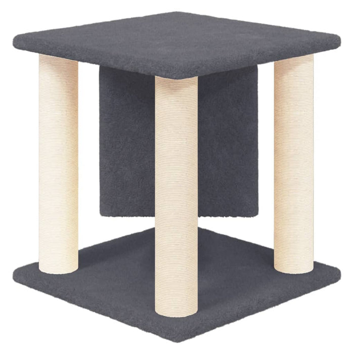 Albero per Gatti con Tiragraffi in Sisal Grigio Scuro 37 cm