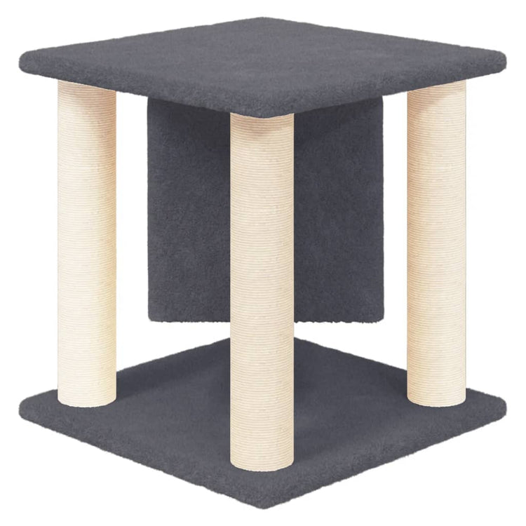 Albero per Gatti con Tiragraffi in Sisal Grigio Scuro 37 cm