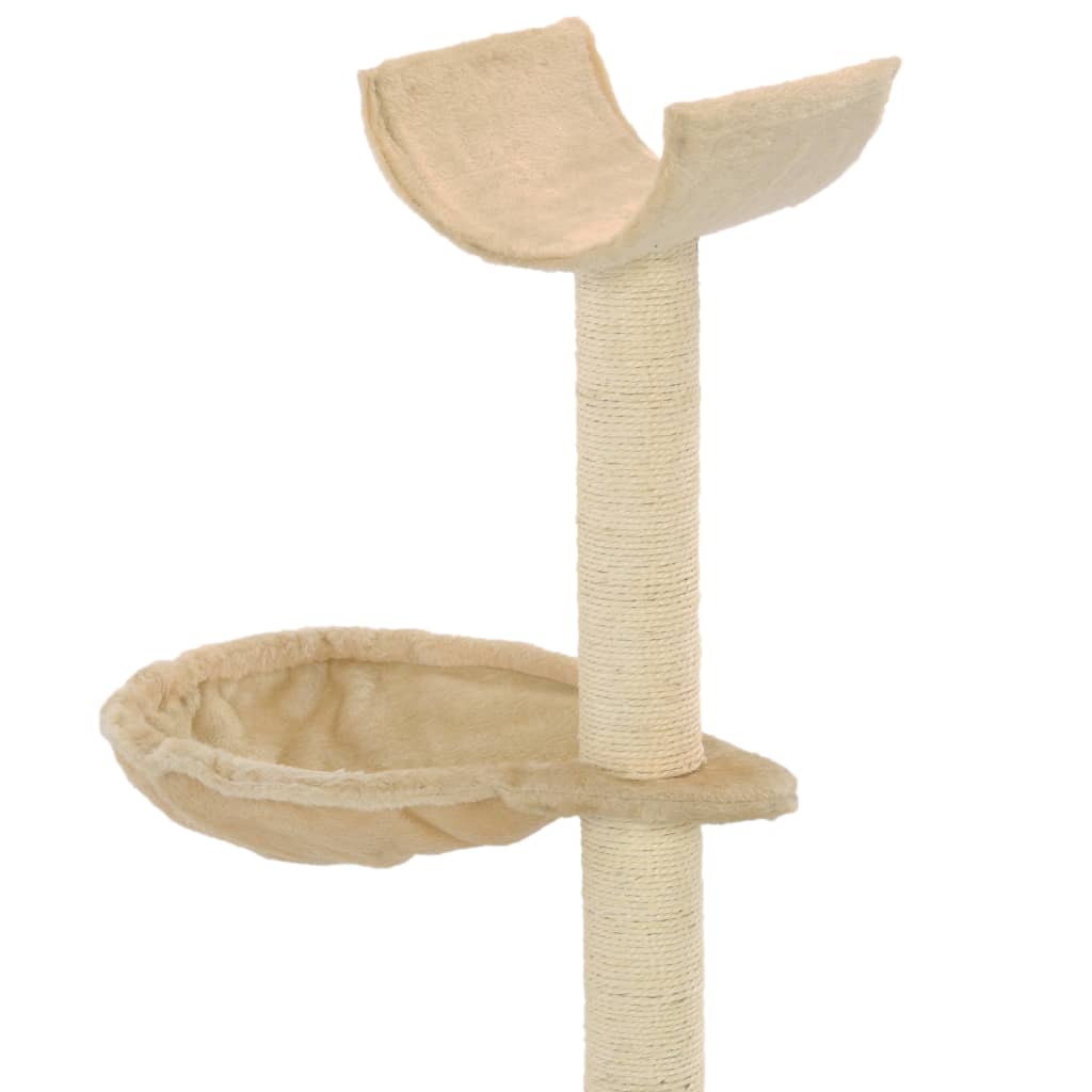 Albero per Gatti con Tiragraffi in Sisal 105 cm Beige