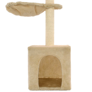 Albero per Gatti con Tiragraffi in Sisal 105 cm Beige