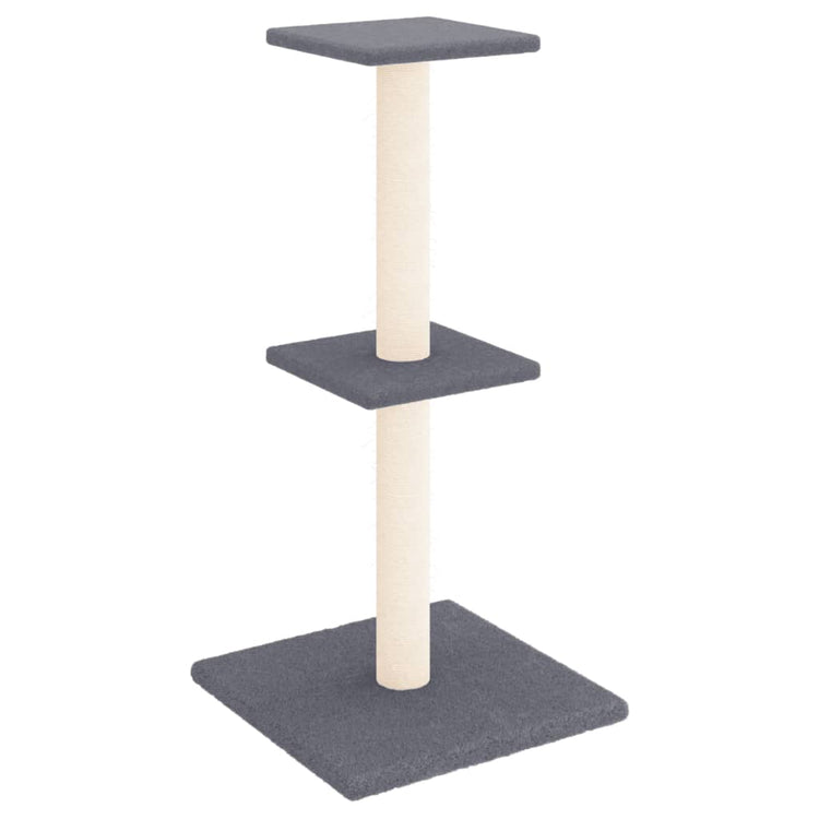 Albero per Gatti con Tiragraffi in Sisal Grigio Scuro 73 cm