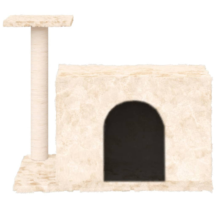 Albero per Gatti con Tiragraffi in Sisal Crema 51 cm