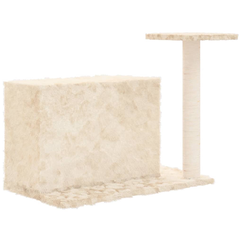 Albero per Gatti con Tiragraffi in Sisal Crema 51 cm