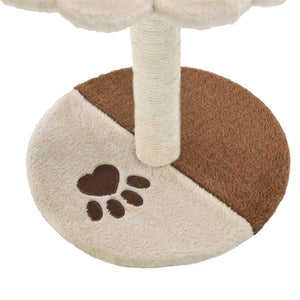 Albero per Gatti con Tiragraffi in Sisal 40 cm Beige e Marrone