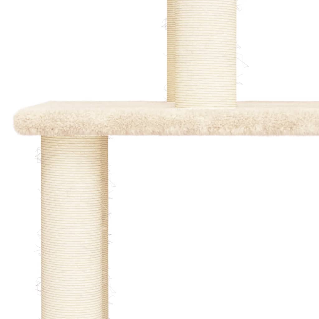 Albero per Gatti con Tiragraffi in Sisal Crema 183 cm