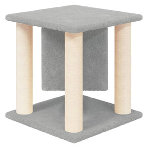 Albero per Gatti con Tiragraffi in Sisal Grigio Chiaro 37 cm