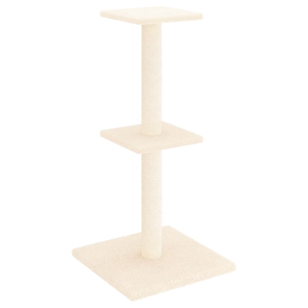 Albero per Gatti con Tiragraffi in Sisal Crema 73 cm