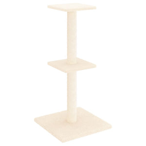 Albero per Gatti con Tiragraffi in Sisal Crema 73 cm