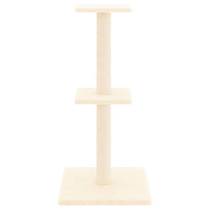 Albero per Gatti con Tiragraffi in Sisal Crema 73 cm