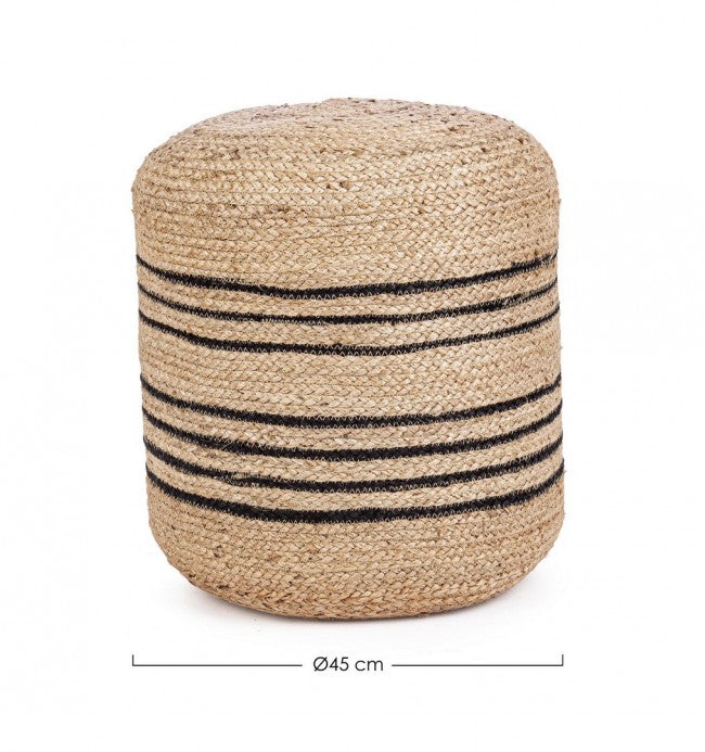 Pouf Naturale nera D45 - ANKIT