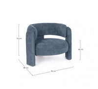 Poltrona di design moderno Blu - AISHA