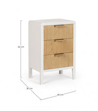 Cassettiera 3 cassetti Bia Naturale 40X62H - CHARLEY