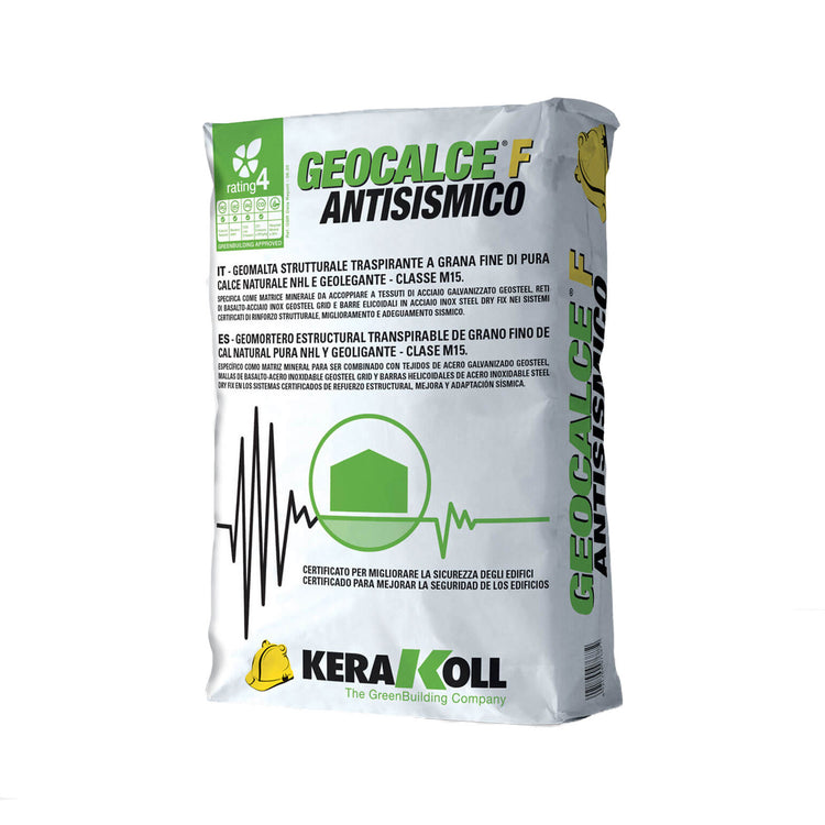 Geocalce F Antisismico-Geomalta Strutturale A Calce Natuale Per Sistemi Certificati Di Rinforzo Strutturale 25 Kg-Kerakoll